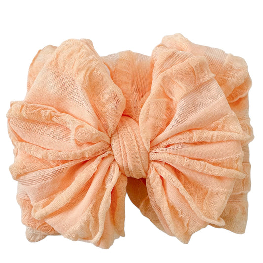 In Awe Couture Ruffled Headband - Peach