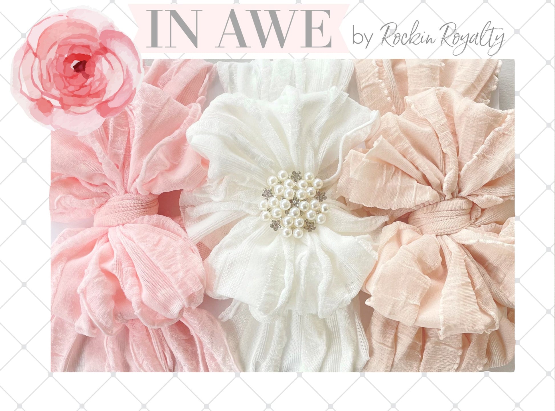 In Awe Couture Pretty in Pearls Headband 3 pack set