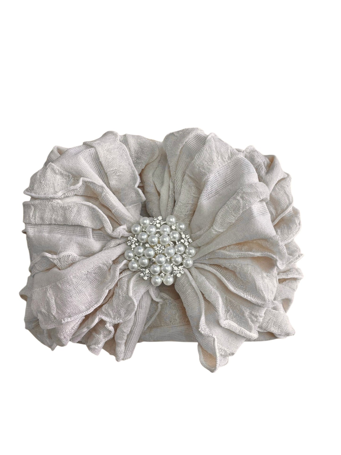 In Awe Couture Pearl Ruffled Headband