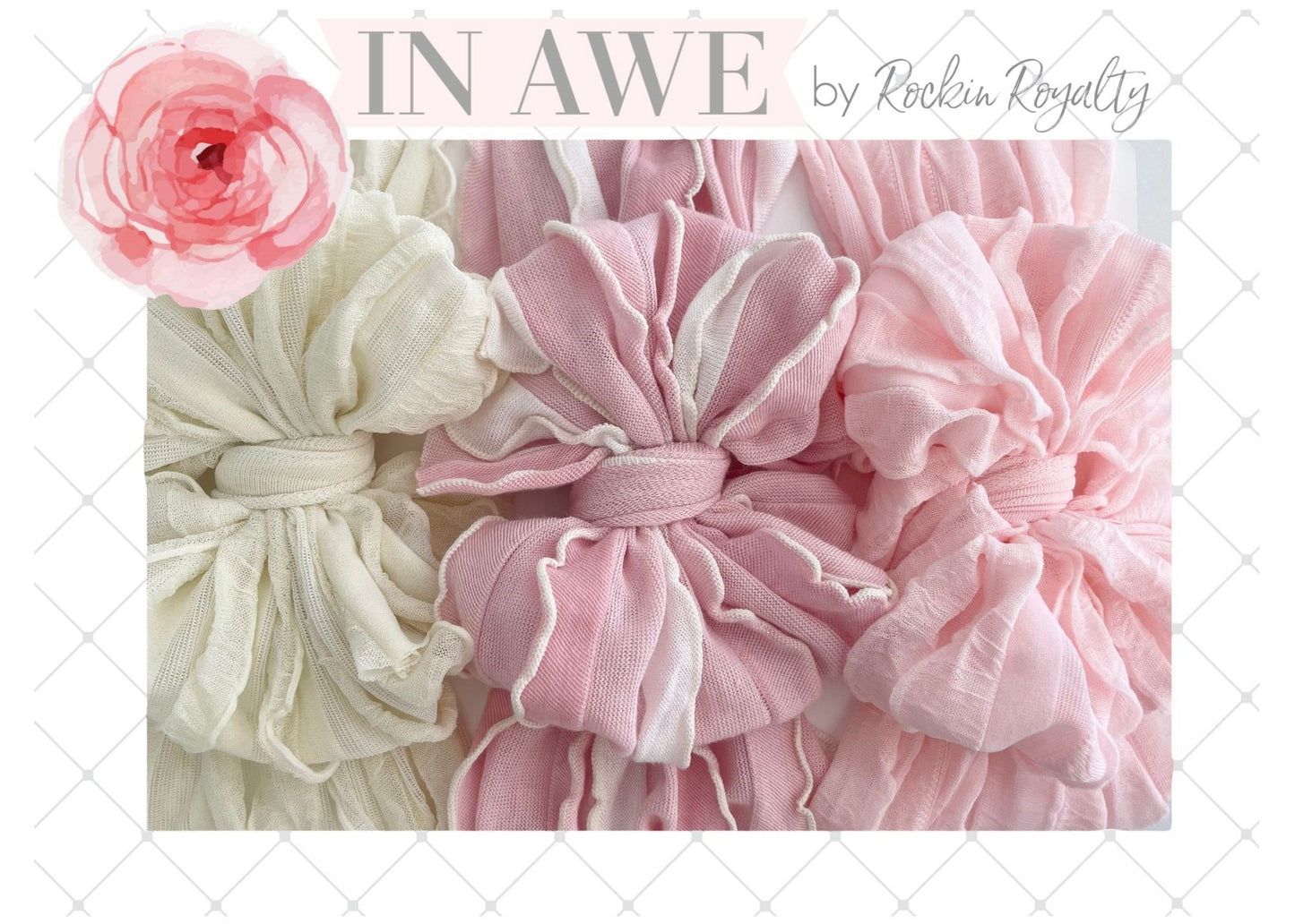 In Awe Couture Tickled Pink Headband 3 pack set