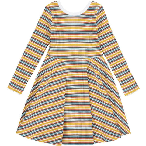 Vignette from Magpie & Mabel Gold Multi Stripe Abbey Dress