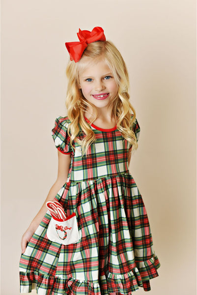 Swoon Baby Perfectly Plaid Embroidery Pocket Dress Style 23-91