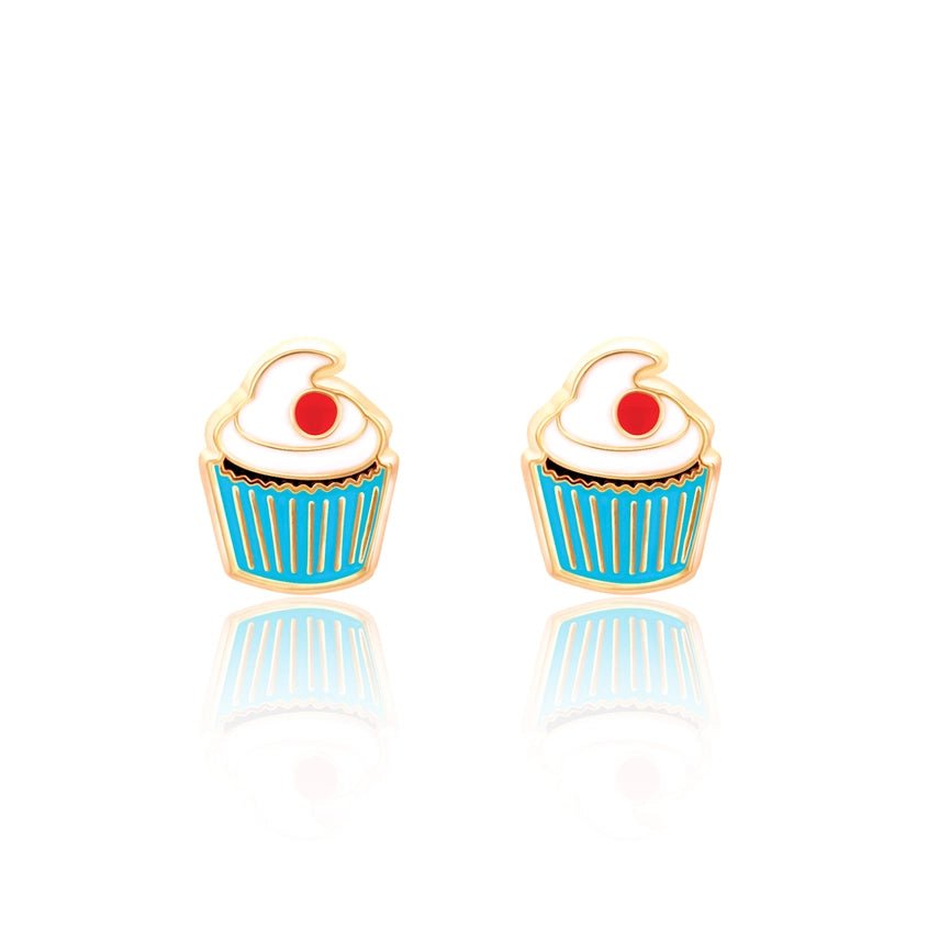Girl Nation Cutie Stud Earrings - Classic Cupcake