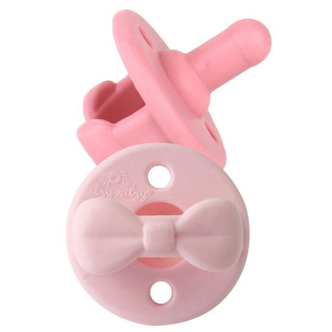 Itzy Ritzy Pink Bows Sweetie Soother Pacifier 2PC Set