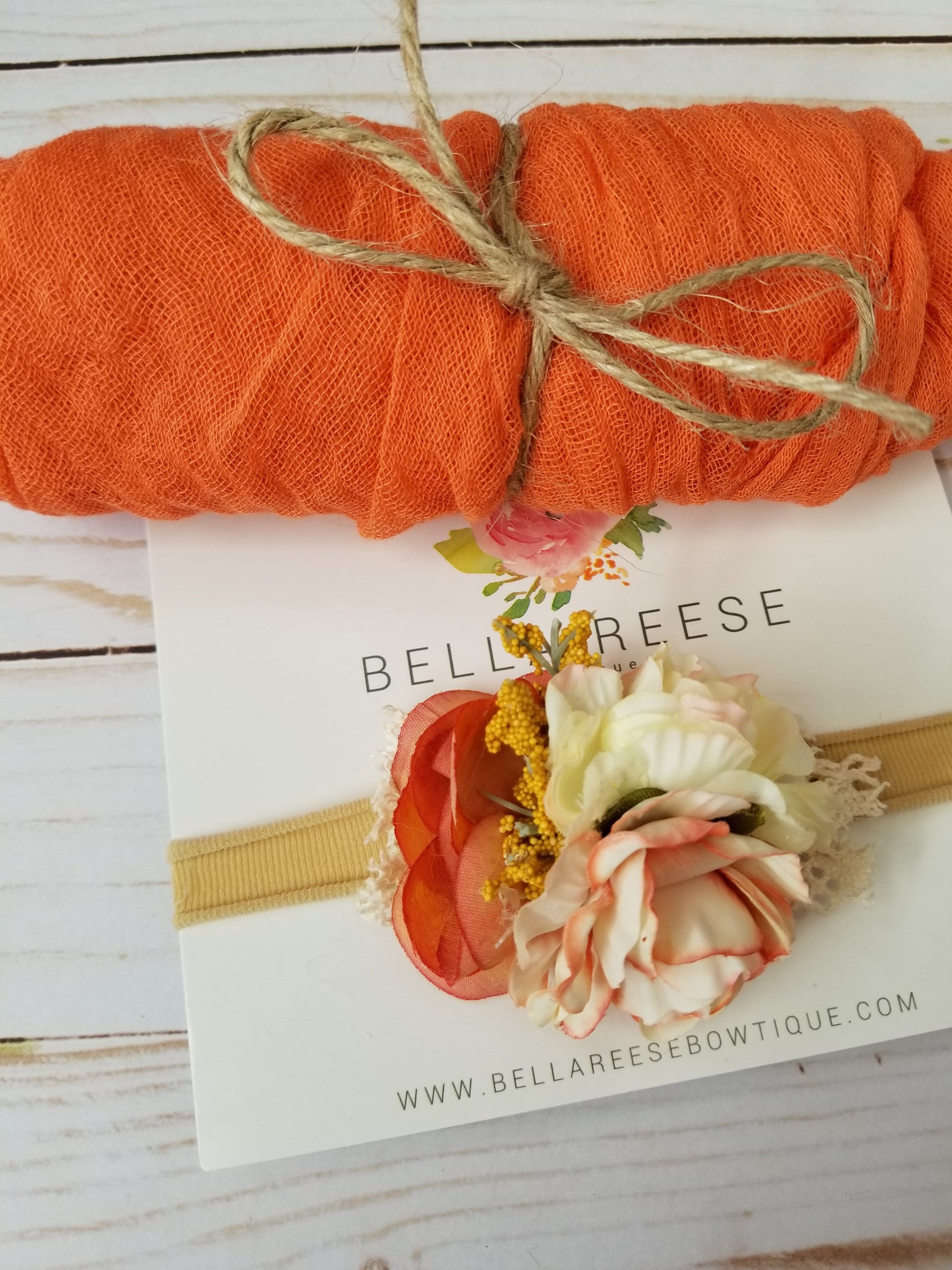 Bella Reese Bowtique Peach Melba Wrap Set