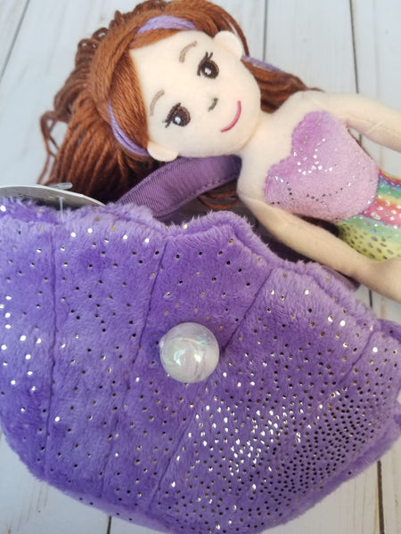 Aurora Sea Sparkles Mermaid Pet Carrier - 9" Lavender Shell