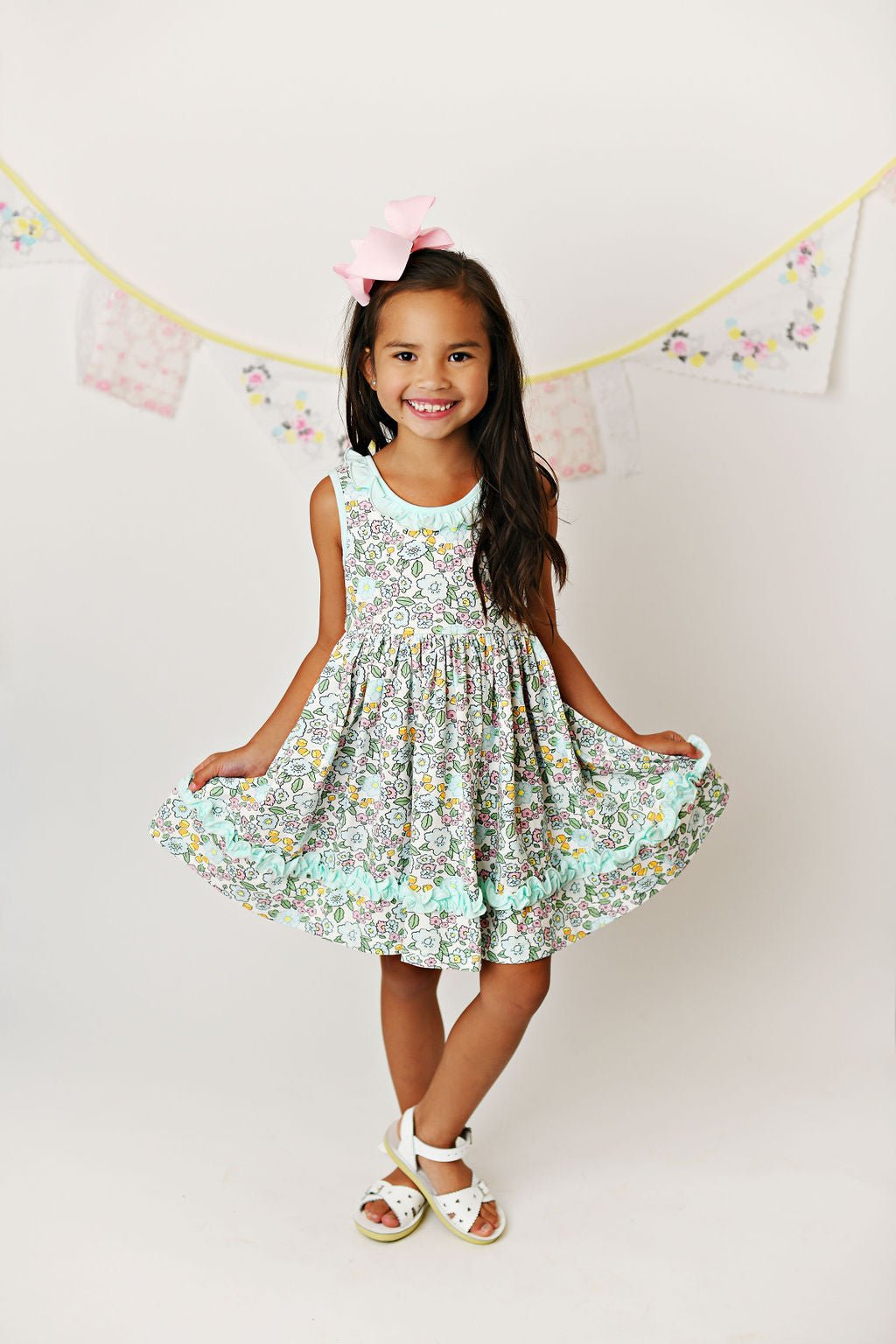 Serendipity Clothing Mint Blossom Twirl Dress