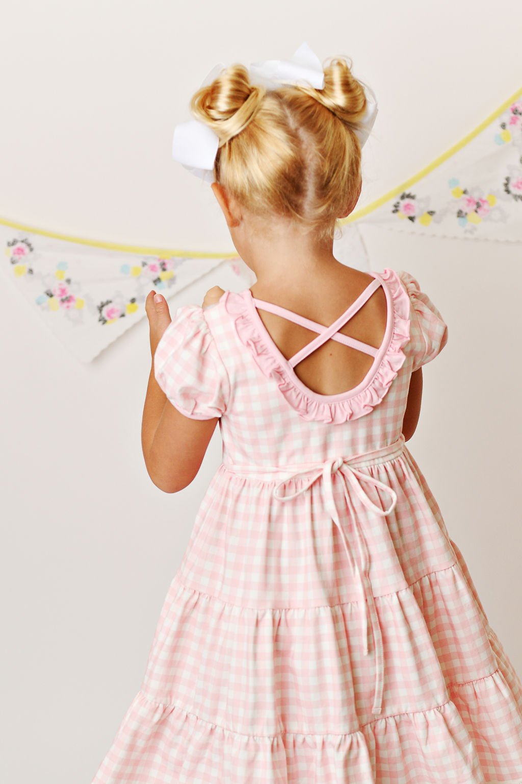 Serendipity Clothing Pink Gingham Twirl Dress