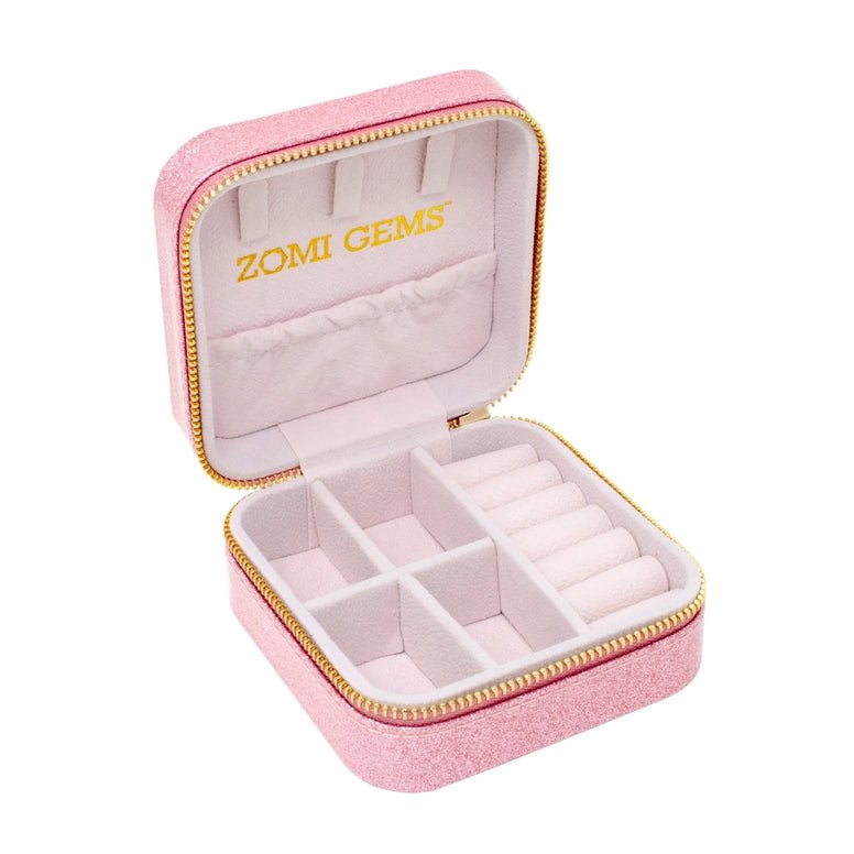 Zomi Gems Happy Face Sparkle Jewelry Box - Pink