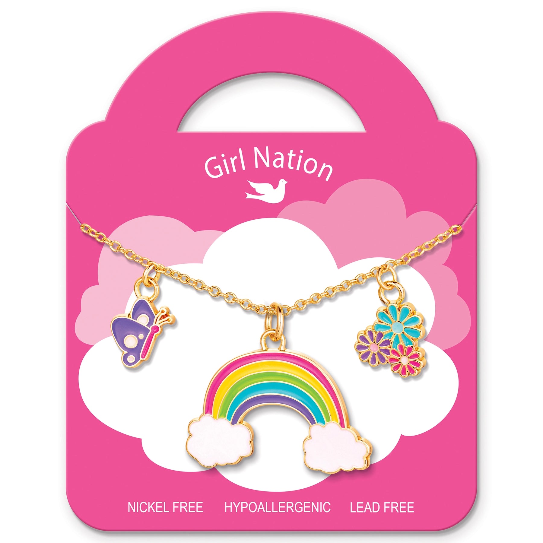 Girl Nation Charming Whimsy Necklace - Cloud Luvs Rainbow