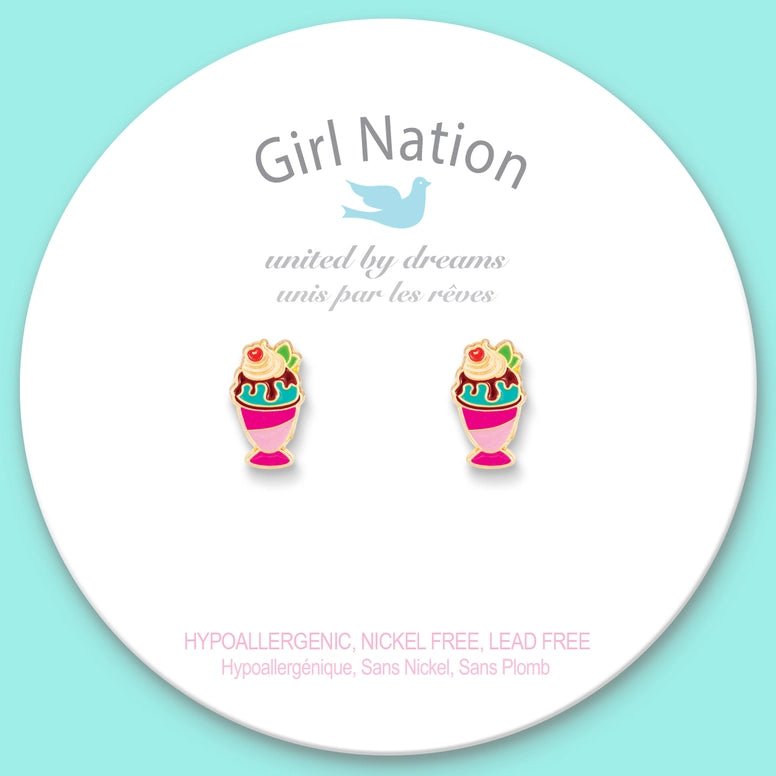 Girl Nation Cutie Stud Earrings - Sundae Supreme