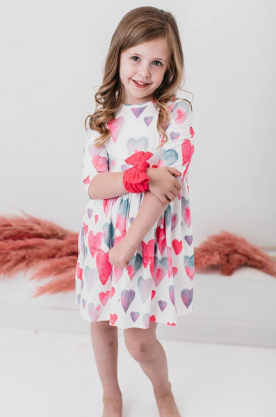 Mila & Rose Watercolor Light Hearted Twirl Dress