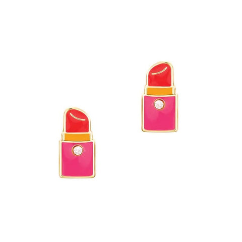 Girl Nation Cutie Stud Earrings - Lipstick Chick