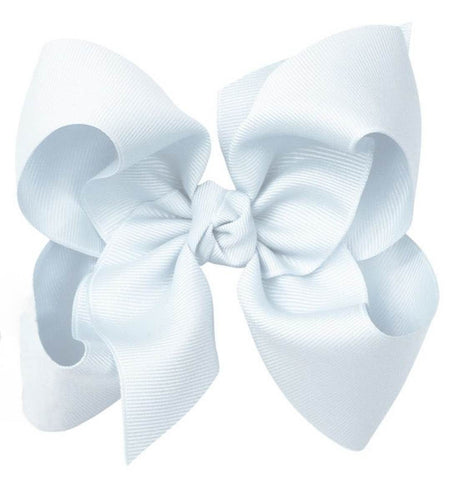 Beyond Creations 5.5" Huge Signature Grosgrain Double Knot Bow On Clip - Powder Blue
