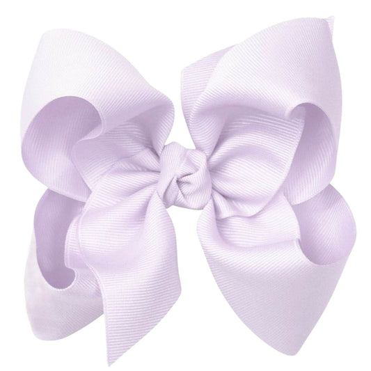 Beyond Creations 5.5" Signature Grosgrain Double Knot Bow On Clip - Powder Orchid