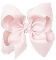 Beyond Creations 5.5" Signature Grosgrain Double Knot Bow On Clip - Powder Pink