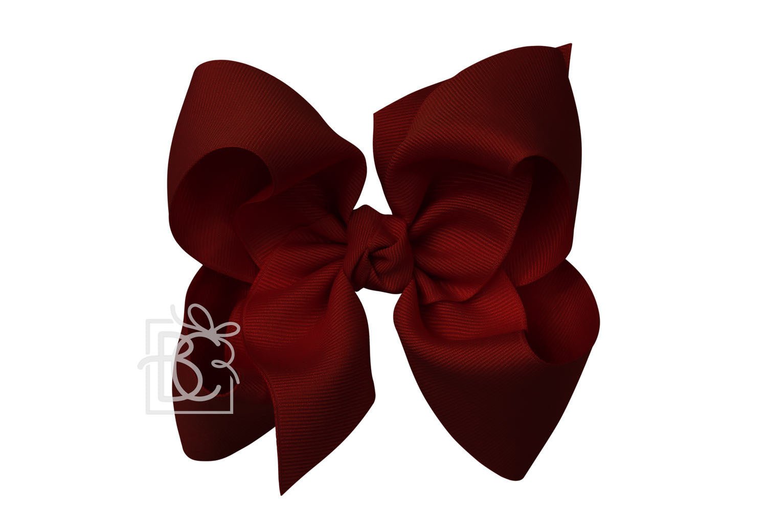 Beyond Creations 5.5" Signature Grosgrain Double Knot Bow on Clip - Cranberry