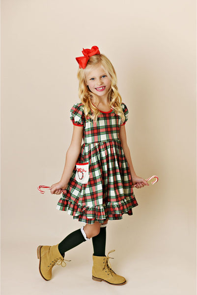 Swoon Baby Perfectly Plaid Embroidery Pocket Dress Style 23-91
