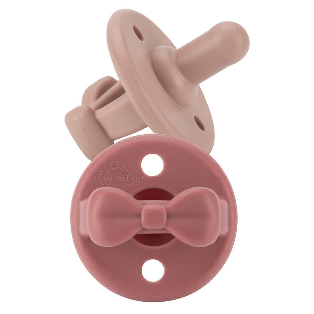 Itzy Ritzy Clay & Rosewood Sweetie Soother Pacifier 2PC Set