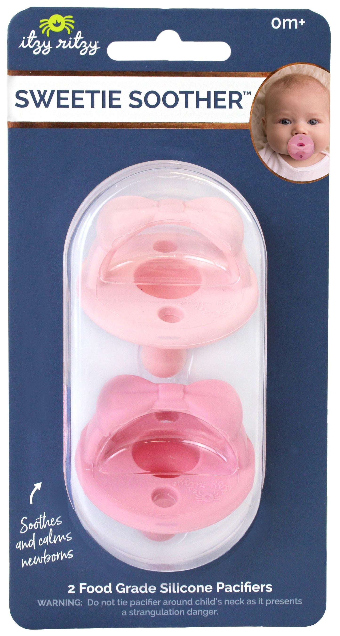 Itzy Ritzy Pink Bows Sweetie Soother Pacifier 2PC Set