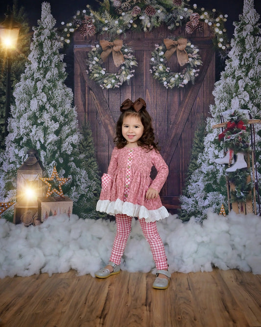 Serendipity Clothing Mauvewood Eyelet Pocket Tunic w/ Leggings Style 22-31