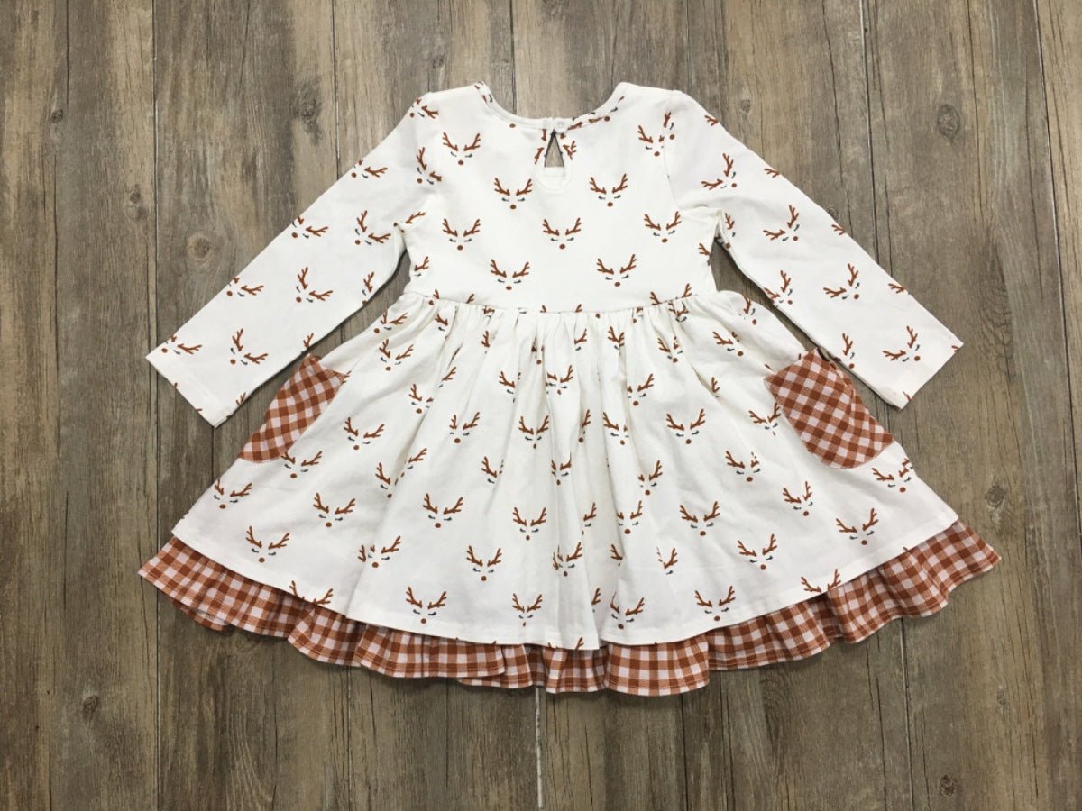 Serendipity Clothing Oh Deer Pocket Tiered Dress