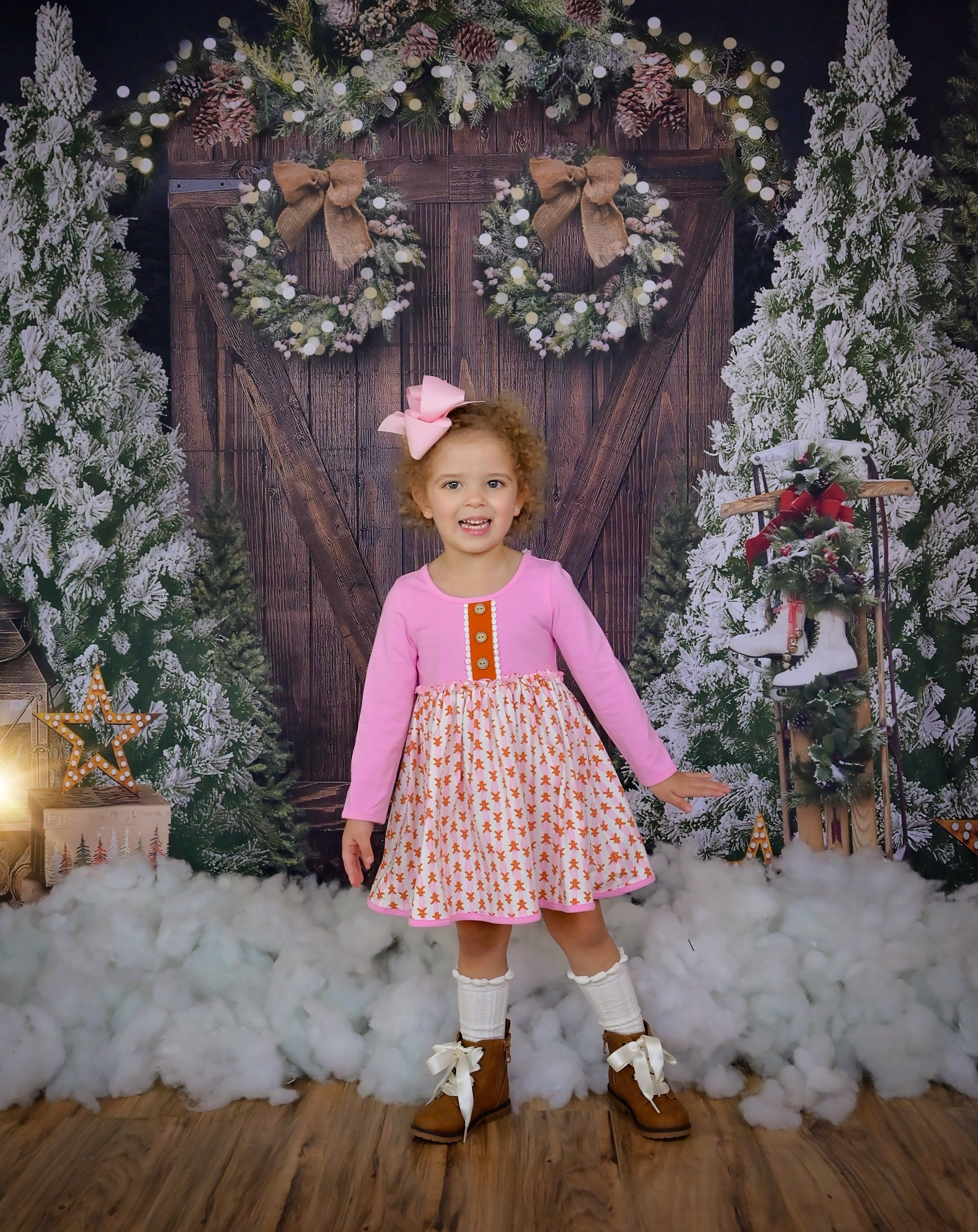 Boutique Gingerbread Holiday Dress Size XXX 3-6 on sale Months