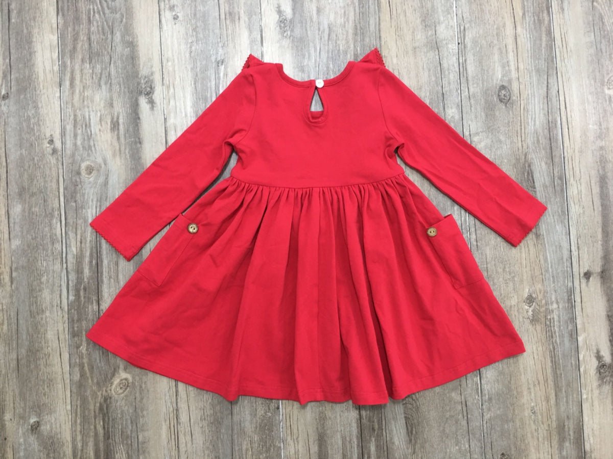Serendipity Clothing Red Bella Picot Pocket Dress