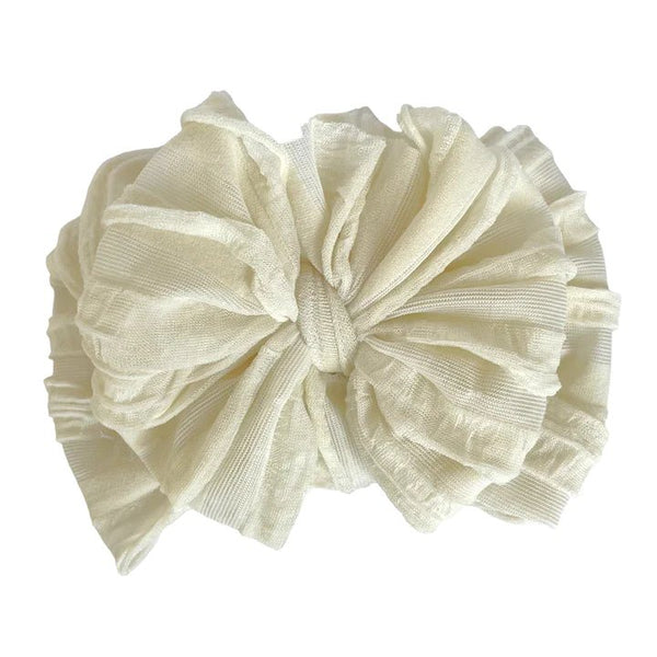 In Awe Couture Ivory Ruffled Headband