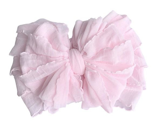 In Awe Couture Perfect Pink Ruffled Headband