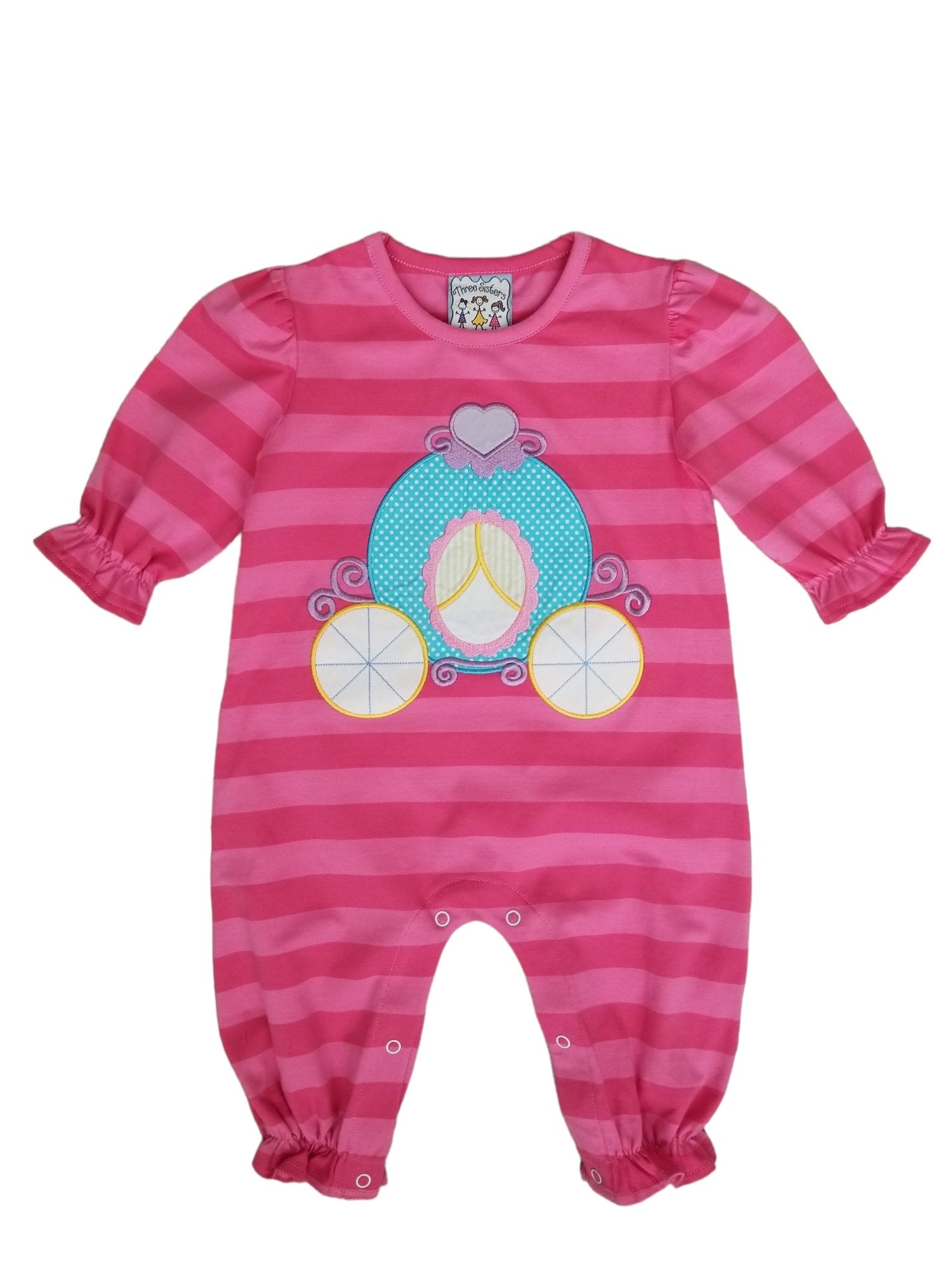 Three Sisters Carriage Applique Romper
