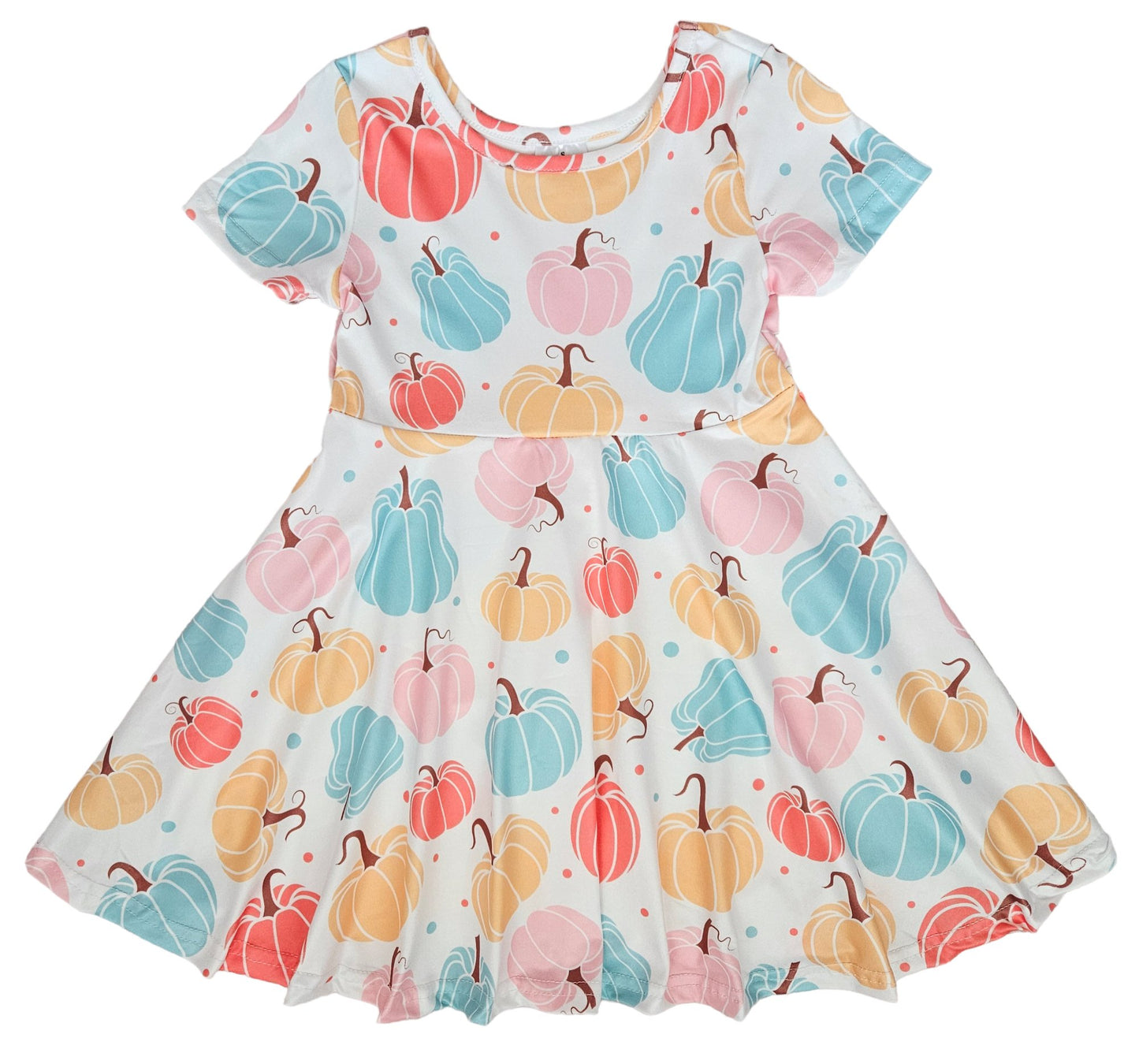 Girls Pastel Pumpkin Twirl Dress