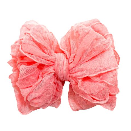 In Awe Couture Pink Grapefruit Ruffled Headband