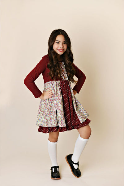 Swoon Baby Crimson Fluer Bliss Tier Dress Style 23-31