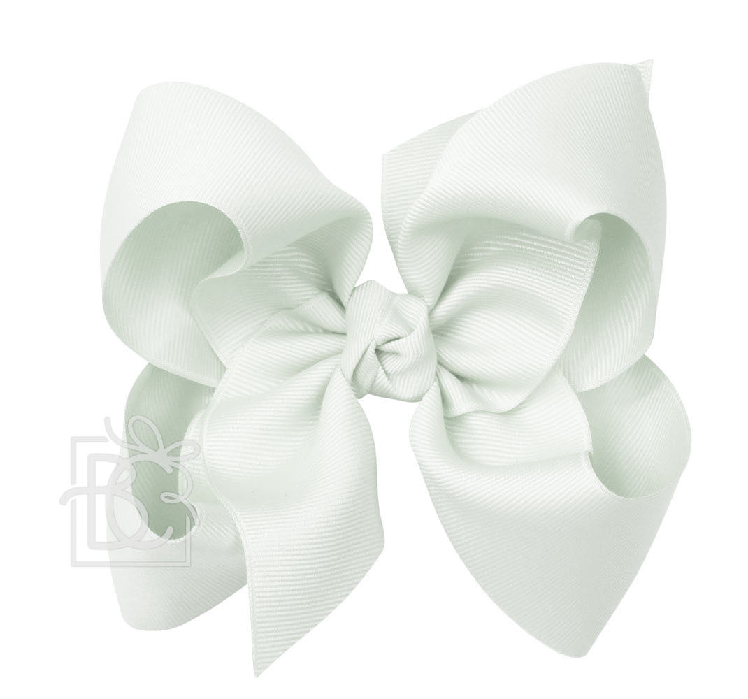 Beyond Creations 5.5" Signature Grosgrain Double Knot Bow On Clip - Powder Mint