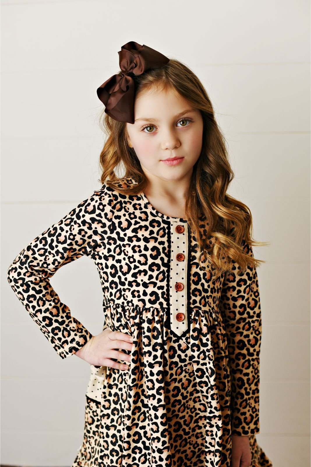 Swoon Baby Midnight Leopard Petal Pocket Dress