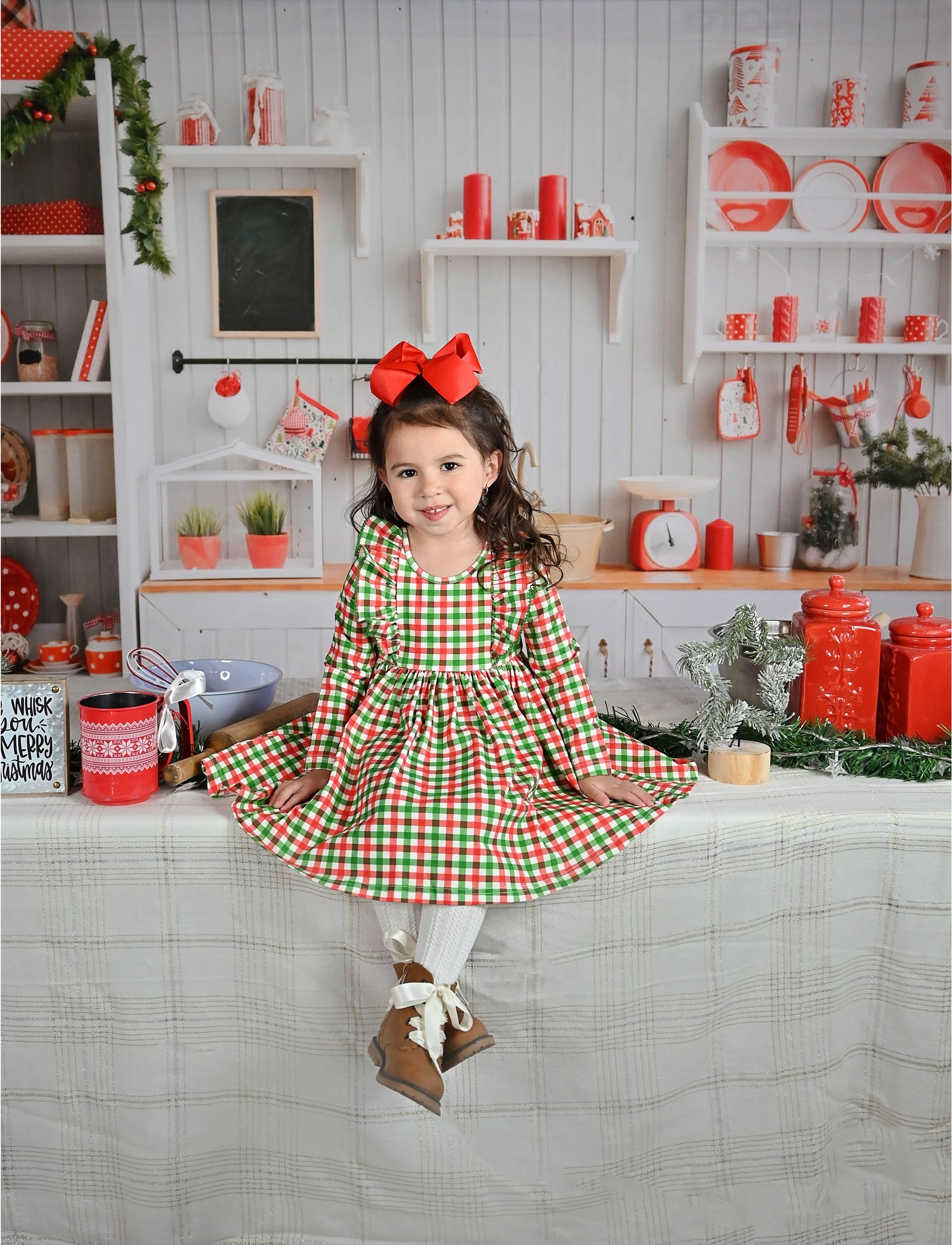 Swoon Baby Falliday Gingham Dainty Picot Dress 