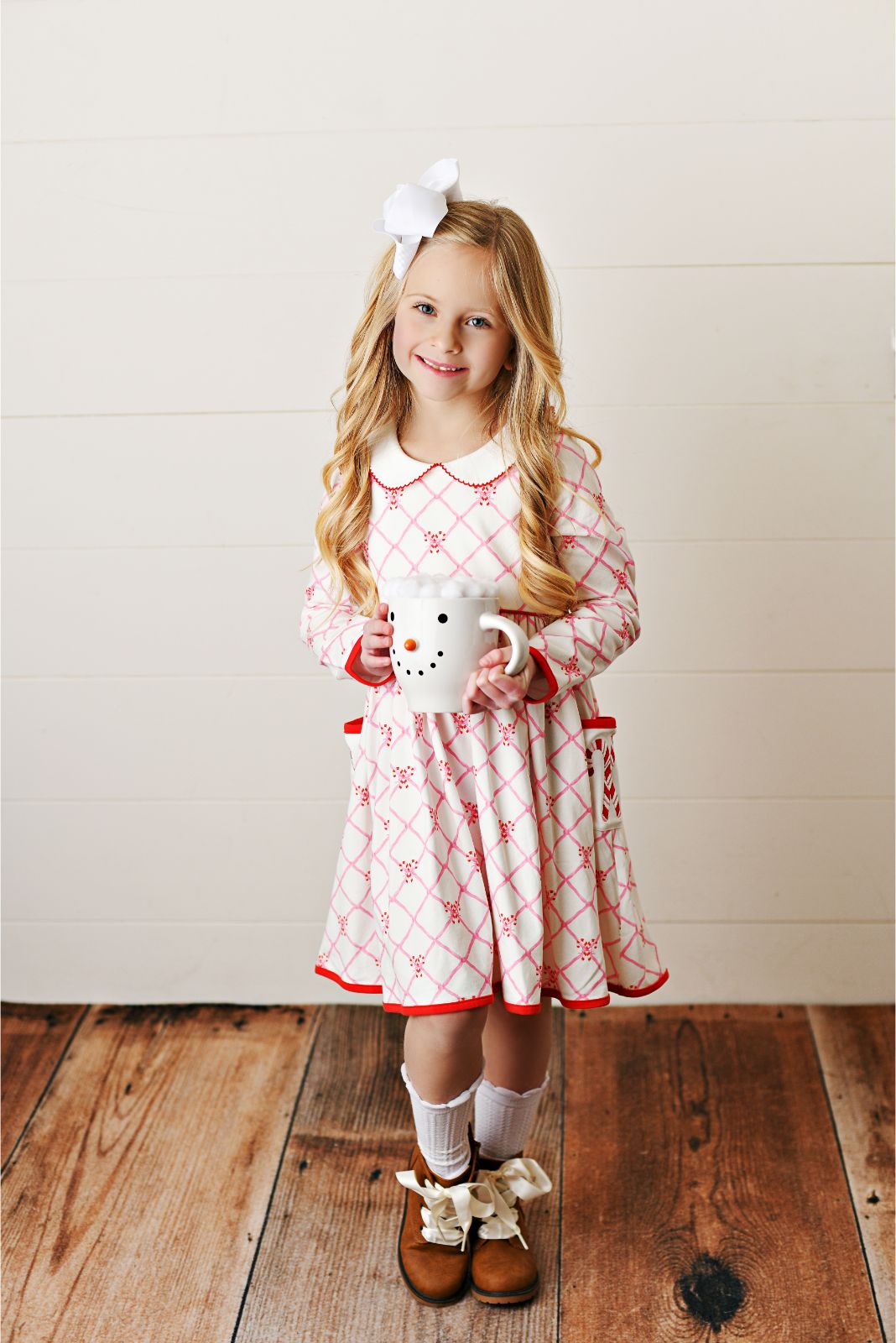 Swoon Baby Candy Cane Lane Proper Picot Pocket Dress