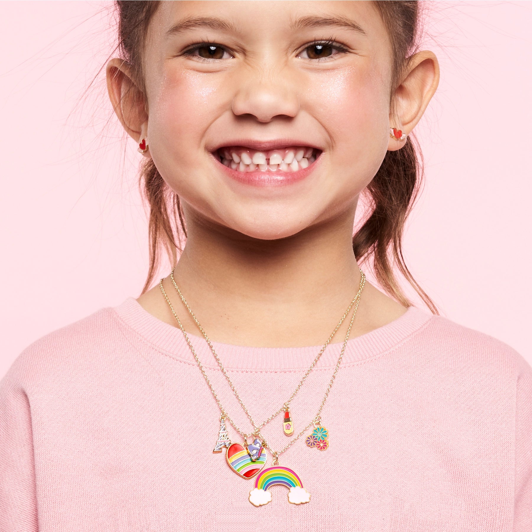 Girl Nation Charming Whimsy Necklace - Cloud Luvs Rainbow