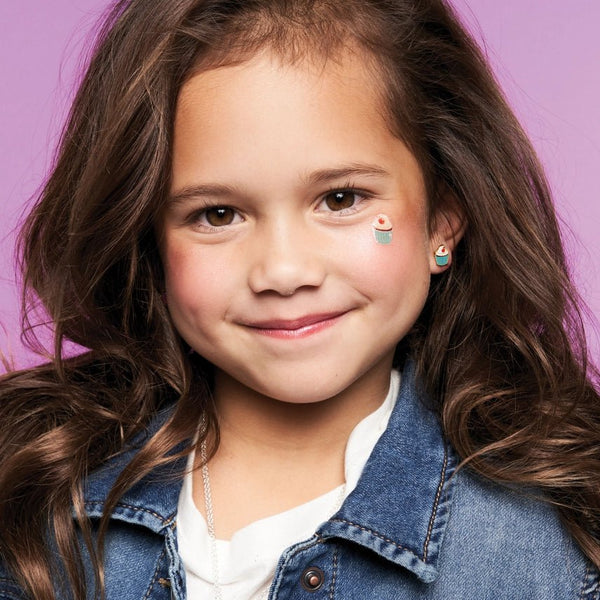 Girl Nation Cutie Stud Earrings - Classic Cupcake