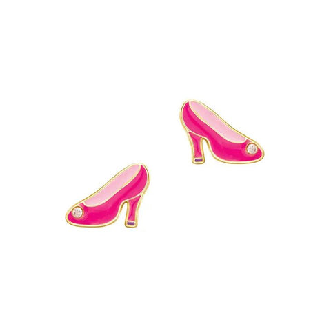 Girl Nation Cutie Stud Earrings - Hot Pink Heels