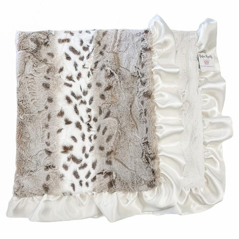 Rockin Royalty Baby Snowcat Ivory Blanket