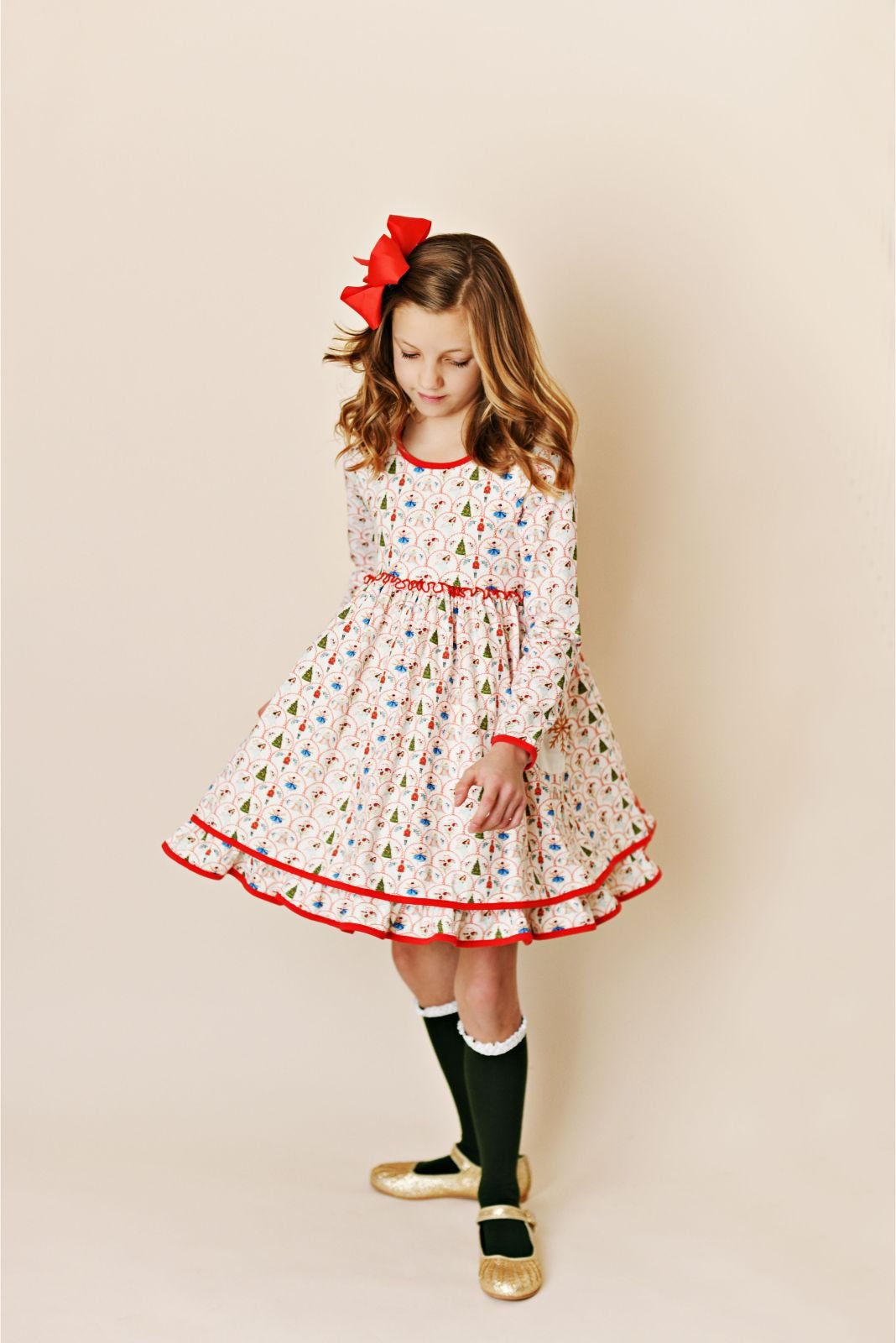 Swoon Baby Nutcracker Ballet Embroidery Pocket Dress Style 23-70