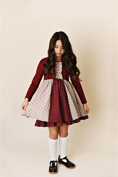 Swoon Baby Crimson Fluer Bliss Tier Dress Style 23-31